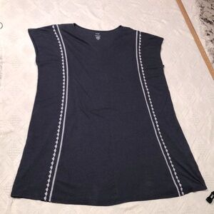 Pure Jill 3X cap sleeve dress blue cotton/modal blend